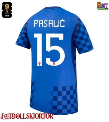 Kroatien Mario Pasalic #15 Bortatröja VM 2026 Kortärmad